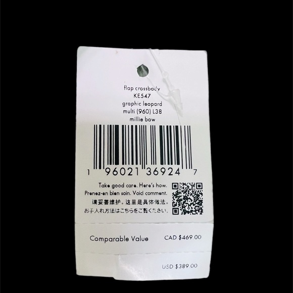 NWT MSRP $389 Kate Spade Millie Bow Leopard Flap Crossbody Bag Metallic - Picture 8 of 8